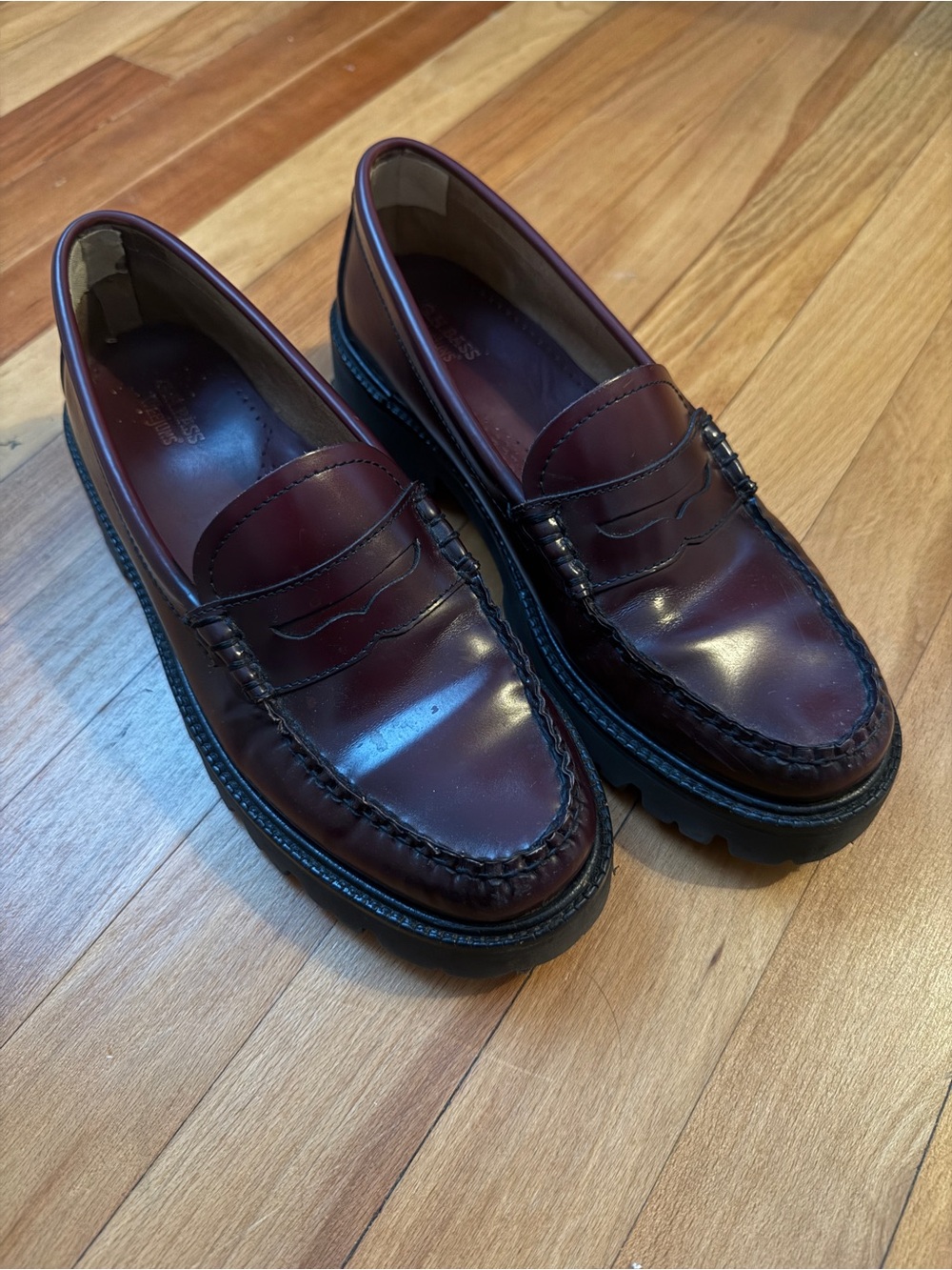 G.h. Bass Weejuns Burgundy Penny Loafers